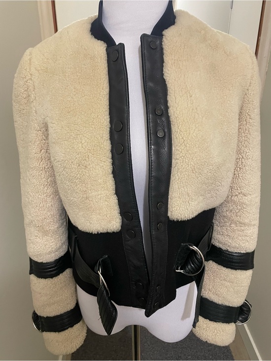 A.L.C. Jackets & Blazers - Gorgeous A.L.C. Cream and Black Faux Shearling Bomber Jacket